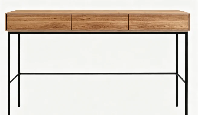 Slim console desk