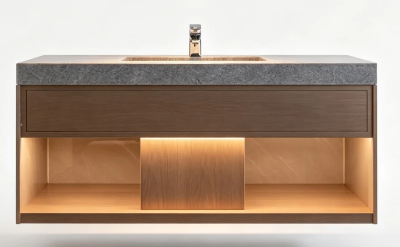Wide storage vanity