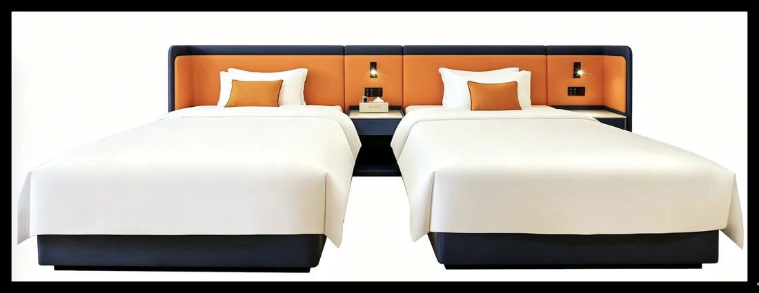Twin guestroom bed set